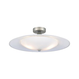 Baroni plafondlamp, opaal, Ø 46 cm, glas, G9 Halo Design - Woonkamer - Designer - 1 lamp