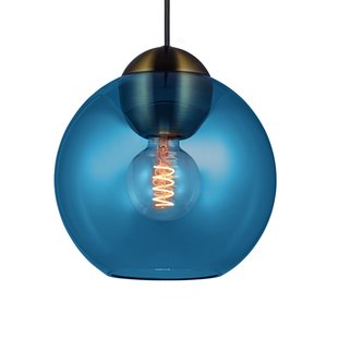 BUBBLES hanglamp, blauw, Ø 24 cm, glas, E27 Halo Design - Woonkamer - Designer - 1 lamp