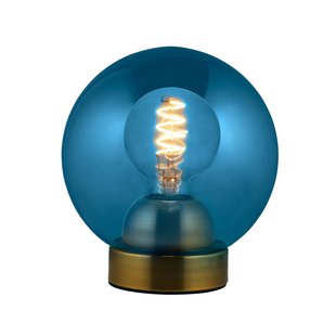 BUBBLES tafellamp, blauw, Ø 18 cm, glas, E27 Halo Design - Woonkamer - Designer - 1 lamp