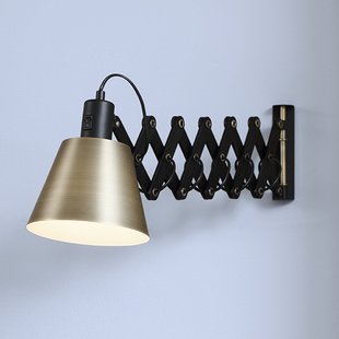 VINTAGE wandlamp, zwart/verouderd messing, Ø 18 cm Halo Design - Woonkamer - Vintage / Retro - Metaal - 1 lamp