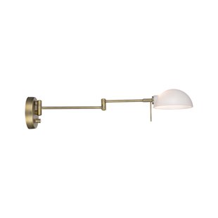 Kjøbenhavn wandlamp, oud messing/opaal, Ø 15 cm Halo Design - Woonkamer - Designer - Metaal - 1 lamp