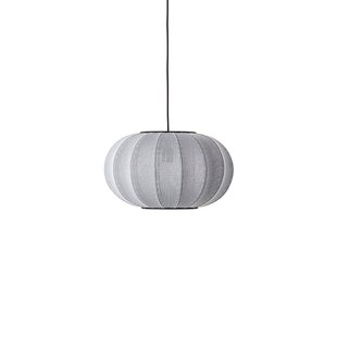 Knit-Wit 45 ovale hanglamp zilver E27 Made By Hand - Woonkamer - Scandinavisch - Stof - 1 lamp