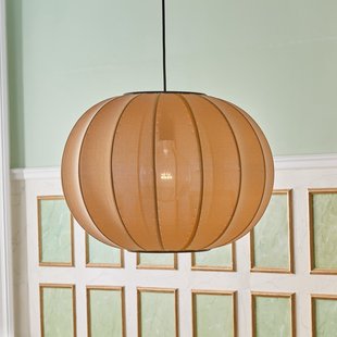 Knit-Wit 45 ovale hanglamp oranje E27 Made By Hand - Woonkamer - Scandinavisch - Stof - 1 lamp