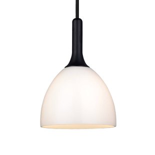 BELLEVUE hanglamp zwart/opaal 14 cm glas G9 Halo Design - Woonkamer - Designer - 1 lamp