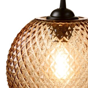 NOBB hanglamp, amber, Ø 22 cm, glas, E27 Halo Design - Woonkamer - Designer - 1 lamp