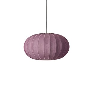 Knit-Wit 57 ovale hanglamp paars E27 Made By Hand - Woonkamer - Scandinavisch - Stof - 1 lamp