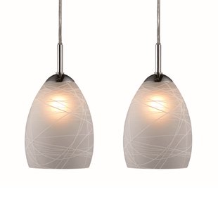 WINNER hanglamp, matglas, Ø 12 cm, 2-lamps Halo Design - Woonkamer - Designer - Meerdere lampen