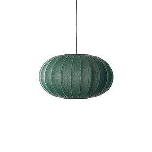 Knit-Wit 57 Ovale hanglamp groen E27 Made By Hand - Woonkamer - Scandinavisch - Stof - 1 lamp