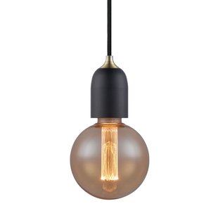 CLASSIC hanglamp zwart/messing Ø 5 cm E27 Halo Design - Designer - Aluminium - 1 lamp