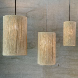Ro hanglamp Ø 30 cm, beige textiel Made By Hand - Slaapkamer - Scandinavisch - Stof - 1 lamp