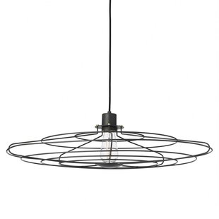 RADIO hanglamp, donkergrijs, Ø 70 cm, E27 Halo Design - Woonkamer - Designer - Metaal - 1 lamp