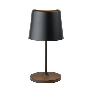 LUMEN LED tafellamp op accu, zwart, 23 cm, IP44 Halo Design - Woonkamer - Modern - Metaal - 1 lamp
