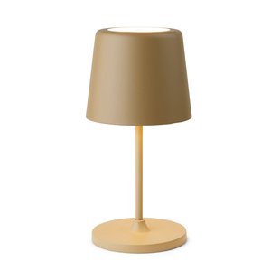 LUMEN LED tafellamp op accu, bruin, 23 cm, IP44 Halo Design - Woonkamer - Modern - Metaal - 1 lamp