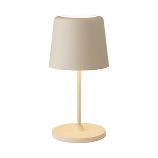 LUMEN LED tafellamp op accu, beige, 23 cm, IP44 Halo Design - Woonkamer - Modern - Metaal - 1 lamp