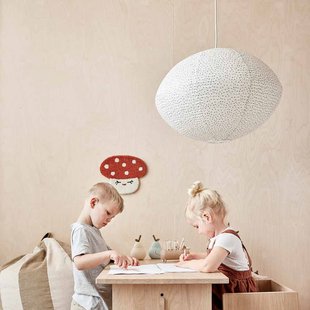 Moyo kap, wit/stippen, Ø 41 cm OYOY Living Design - Designer - Papier / Karton - Rond