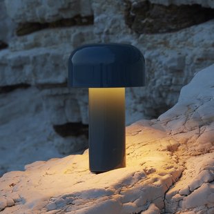 Bellhop LED tafellamp op accu, blauw, 21 cm, dimbaar, IP54 FLOS - Woonkamer - Designer - Kunststof - Rond