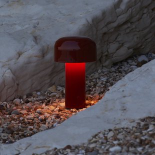 Bellhop LED tafellamp op accu, rood, 21 cm, dimbaar, IP54 FLOS - Woonkamer - Designer - Kunststof - Rond