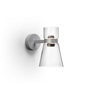 Nocturne Cone LED wandlamp, zilver, glas, dimbaar FLOS - Woonkamer - Designer - Aluminium - Met lampenkap