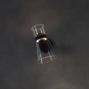 Nocturne Cone LED wandlamp, zwart, glas, dimbaar FLOS - Woonkamer - Designer - Aluminium - Met lampenkap
