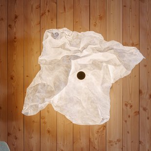 Maap W1 wandlamp, lengte 150 cm, 4-lamps, wit, E27 FLOS - Woonkamer - Designer - Stof - Meerdere lampen
