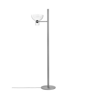 Nocturne F1 Bowl LED vloerlamp, zilver, hoogte 206 cm FLOS - Woonkamer - Designer - Aluminium - Met lampenkap