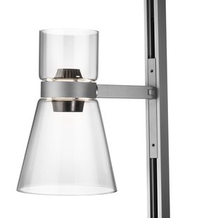Nocturne F1 Cone LED vloerlamp, zilver, 1-lamp, 206 cm FLOS - Woonkamer - Designer - Aluminium - Met lampenkap