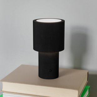 Iluma LED tafellamp, batterijgevoed, zwart, hoogte 22,1 cm - Herstal - Woonkamer - Modern - Aluminium - 1 lamp