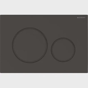 Geberit Bedieningspaneel Sigma 20 - Kunststof - Mat Zwart - Tweeknops - 17,5x4,6cm