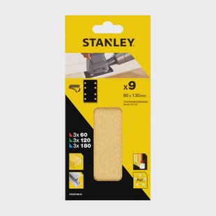 Stanley Schuurvel - K60/80/120 - 80x130mm - 9 Stuks