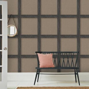 Easy Décor Vliesbehang Rotan Frame - Bruin - 10,05m X 52cm