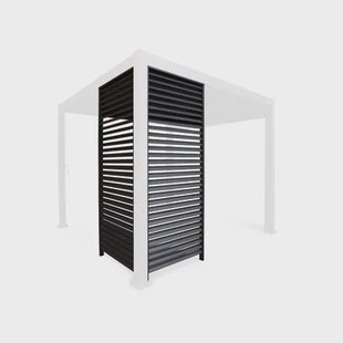 Naterial Lamellenwand Voor Pergola Modus Aluminium Antraciet 113cm