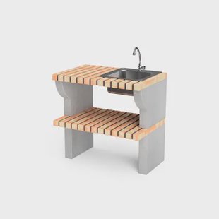 Tuozi Bailén Plus Zijtafel Module Met Spoelbak En Kraan, Rechts