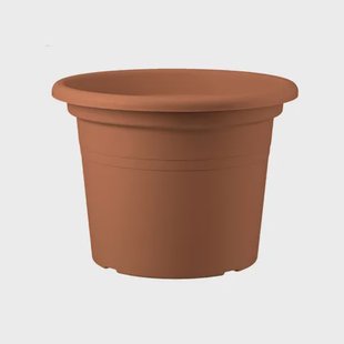 Bloempot Basic Round - Kunststof - Bruin - Diam.35xh24,5cm