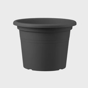 Bloempot Basic Round - Kunststof - Grijs - 40x40x27cm