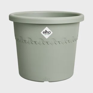 Elho Bloempot Algarve Cilindro - Kunststof - Tijmgroen - Diam.25xh21cm