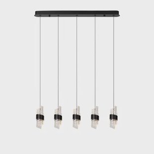Lucide Hanglamp Kligande Zwart Kristaleffect 5x7,8w