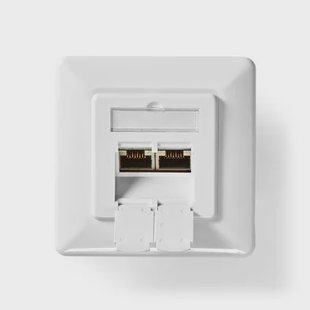 Nedis Wandcontactdoos Fresh Green Box Wall Box - 2-poort Poort(en) Wit