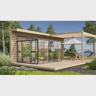 Vitavia Tuinkas Athena 8600 - Veiligheidsglas 10mm - Zwart - 266x334x239cm