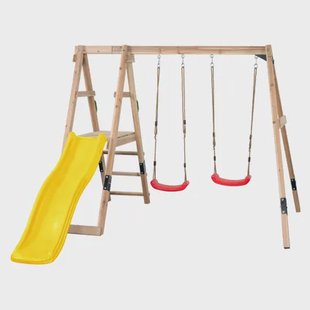 Swingking Schommel Ava Met Glijbaan Geel 235x274x185cm