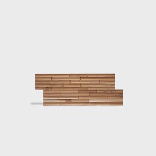 Wallsupply Ultrawood Concave - Teak - Fsc Gerecycled - 55,5x20,5 Cm - 0,1 M²