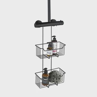 Wenko Douchehouder Milo - Mat Zwart - Rvs - 25x55x14cm