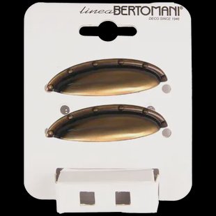 2 Bertomani Meubelgrepen In Verbronsd Zamak - Asafstand 64mm