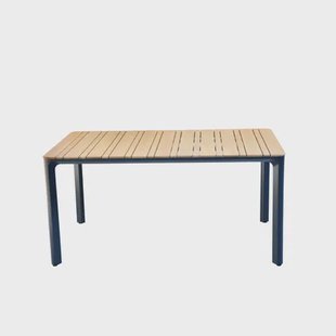Central Park Lorenzo Eettafel - Teak - Aluminuim - 155x90x75 Cm