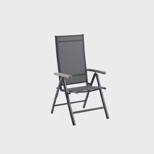 Central Park Tuinstoel Milo - 64x60,5x112,5cm - Verstelbaar - Aluminium En Kunststof - Antraciet