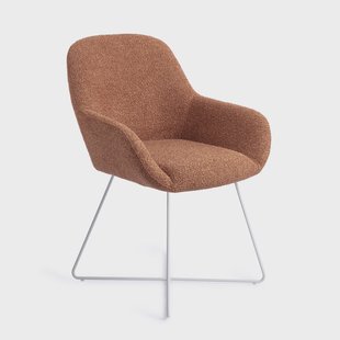 Jesper Home Eetkamerstoel 'Kushi' Cross White, kleur Amber Autumn