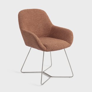 Jesper Home Eetkamerstoel 'Kushi' Beehive Steel, kleur Amber Autumn