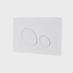 Bedieningspaneel Nuvio 10 - Kunststof - Mat Wit - Tweeknops - 17,5x4cm