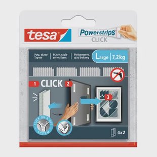 Tesa Zelfklevende Strip Powerstrips Click Combo 4x2 Stuks Large