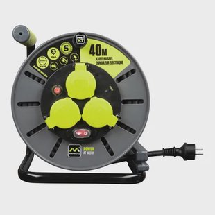 Masterplug Kabelhaspel - 40m - 3 Stopcontacten - Ip44