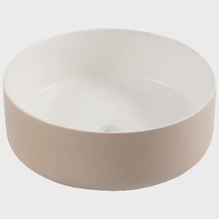 Differnz Waskom Mira - Keramiek - Wit/beige - 36cm